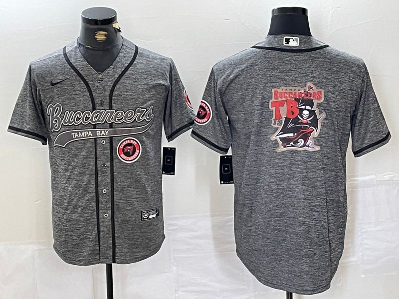Men Tampa Bay Buccaneers Blank Grey Joint Name 2024 Nike Limited NFL Jersey style 4->tampa bay buccaneers->NFL Jersey